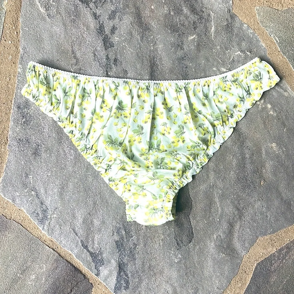 New🌟At Home Printed Mesh Bikini Undies-Lemon Combo
